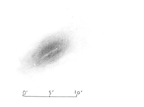 M64 with 3" refractor, 07/04/1975