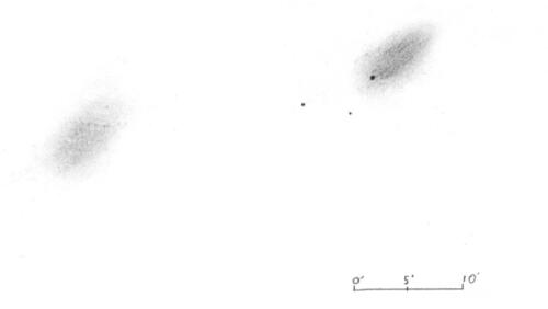 M65 & M66 with 3” refractor, 07/04/1975