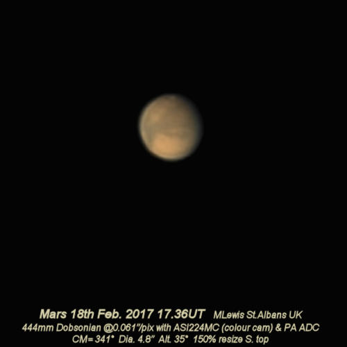 Mars 18th Feb. 2017 RGB