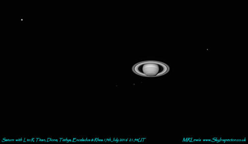 Saturn  Moons 17th July 2016 RGB