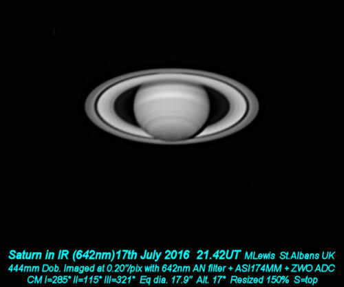 Saturn 17th July 2016 IR